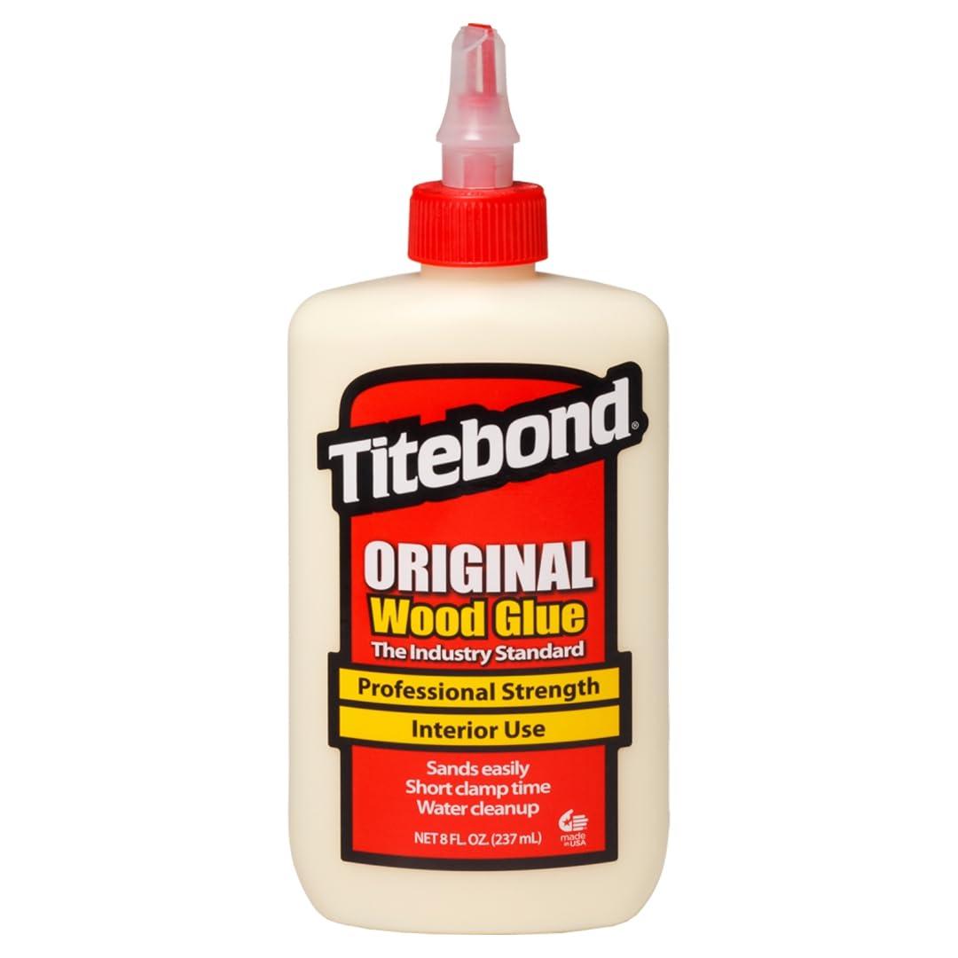 Titebond Original Wood Glue 5063, Industry Standard for Woodworking, Furniture Repair/Assembly, Construction, Home Repair or Modeling, 8 oz
