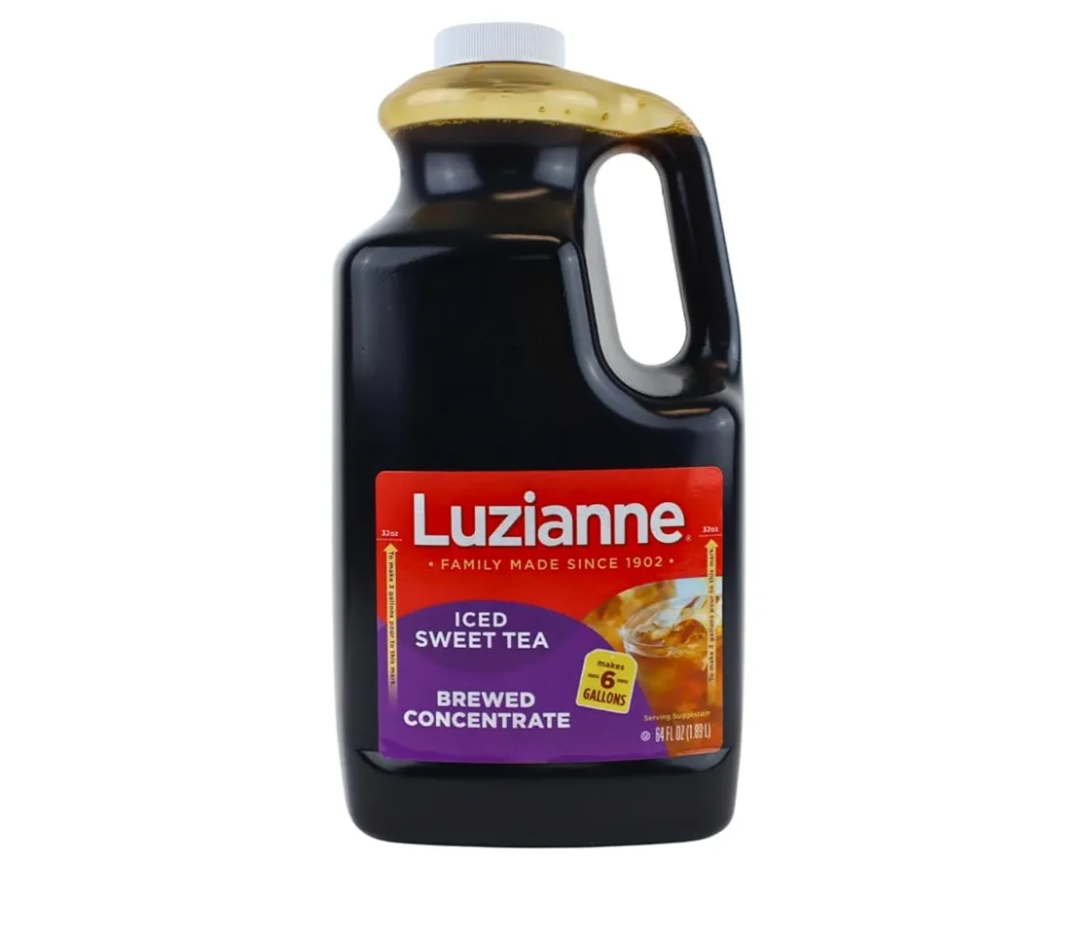 Luzianne Iced Tea Concentrate, Sweetened, Just Add Water, 64 Fl Oz Bottle (Pack of 6). Best by: 10/23/2026