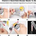 Filter Shower Head, High Pressure 8 Inch Rainfull with Filter Combo for Hard Water, Remove Chlorine Fluoride and Harmful Substances- 1 Replaceable Filter Cartridge (Square, Chrome)