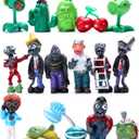 Maikerry 16Pcs Plants vs Zombies Figures PVZ Figurines Cupcake Figures Decorative Toys