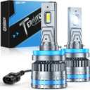 FAHREN 2026 Brightest H11 Bulbs  , H11/H8/H9/H16 Lights, 12X High-Focus LED Fog Light, Built-in Canbus Ready, Unique Wide-Long Heat Sink, Sleek Clear Aesthetic, Braided Cable, Pack of 2