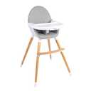 Convertible High Chair for Babies, Toddlers, Kids & Children - Wooden Highchair with Adjustable Height & Dishwasher Safe Tray - Wood Feeding & Dining Chair - Converts to Booster Seat - KoolaBaby