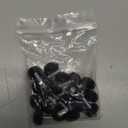 PATIKIL M4x12mm Knurled Thumb Screws, 20 Pack Male Thread Round Clamping Screws Knobs Hand Grip Bolts Mounting Fasteners for Lighting Furniture Hardware Black