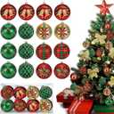 Christmas Tree Ornament Set, 16pcs 3.15 Inch Red and Green Shatterproof Christmas Tree Ornaments Ball Set Decorative Hanging Decoration for Xmas Decorations Home Dcor Party Holiday Weddin