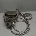 Delta 5-Setting HydroRain 2-in-1 Dual Shower Head with ProClean Spray, Brushed Nickel Shower Head with Handheld Spray, 1.75 GPM Flow Rate, Satin Nickel 75419SN