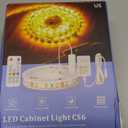 WOBANE Under Cabinet LED Lighting Kit, 6 PCS Dimmable LED Strip Lights with Remote Control Dimmer, 24W Adapter, Hidden 2700K Warm White Set, Bright 1500lm, Timing, Kitchen, Counter, Shelf, Showcase