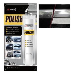 LOCBONDSO Metal Polish Paste - Cleans, Restores & Protects with Rust Therapy | Scratch Remover - Removes Oxidation, Tarnish & Scratches from Chrome, Stainless Steel, Brass, for Cars, Jewelry (1.76oz)