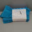 White Classic Luxury Cotton Washcloths 13x13 Inch - 650 GSM Turkish Cotton | Hotel, Spa, Bathroom Face Towel | 12 Pack, Aqua Blue