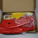 2 Set Porch Goose Outfit Raincoat and Umbrella Spring Lawn Porch Goose Cloths Costume Raincoat Outfit for Spring Outdoor Patio Yard Lawn Decoration(17 Inches,Red and Yellow)
