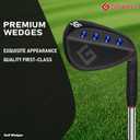 Gowolf 56 Degree Wedge Right Hand - Premium Forged Full Face Golf Wedges for Men, Golf Gap Wedges Sand Wedge Lob Wedge, Golf Clubs CNC Milled Face for More Spin - Great Golf Gifts (Black 56 Degree)