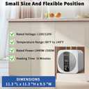 2.5 Gal Under Sink Water Heater Electric, 1500W 110V Mini Tank Instant Hot Water Heater with Digital Display & Pressure Relief Valve, Compact for Kitchen Sink, RV, Food Truck, Laundry Room