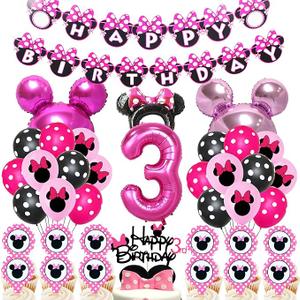Pink Birthday Party Decor Topper for Girls (3rd)