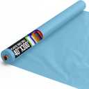 Exquisite Party Solids Sky Blue Plastic Table Cover Roll 40" X 300' Table Cloth Plastic Cover Roll - Premium Quality Thick 0.5 MIL Banquet Rolls - Disposable Tablecloth Rolls