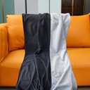 Waterproof Blanket for Bed Couch Sofa, Reversible & Reusable Cat, Dog Blanket Waterproof Washable, Small Water Resistant Blankets, Leakproof (40"x60", Black/Light Grew)