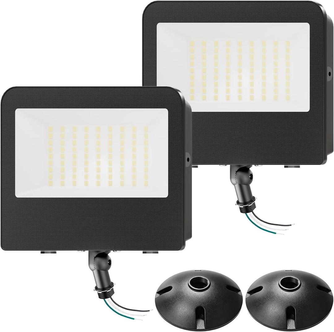 LED Flood Light 100W 2Pack, 11000LM 5000K IP65 Floodlight ETL Listed