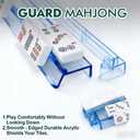 Mahjong Racks with Pushers Premium One-Piece Rotating Acrylic Racks with 4 Colors, Compatible with American Mahjong