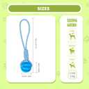 GLURUITE Rope Ball Dog Toy 12.59 Inches Chewing Ball for Molar Teeth Cleaning Interactive Outdoor Training Tug of War Toy for Small Medium and Larger Breeds Blue