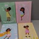 Canvas Art Set of 4: African American Girls Wall Art - Motivational Black Girl Prints for Bedroom Decor