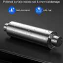 JY PERFORMANCE 4 Inch Inlet Diesel Muffler Exhaust with Clamp- 7" x 24" Body - 30" OAL - Straight Through - Stainless Steel - Welded On Resonator, Polished - TIG Welding