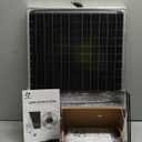 12" Solar Exhaust Fan for Greenhouse with Battery and Adjustable Thermostat, Attic Fans for Garage and Shed with 2PCS 30W Bifacial Solar Panels