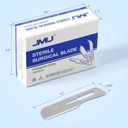 JMU 100pcs Scalpel Blades #10R, Stainless Steel Sterile Surgical Blades, Individually Foil Wrapped