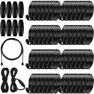 Libima 48 Sets Replacement Necklace Cords with Breakaway Clasp DIY Nylon Lanyard Cord and Plastic Safety Breakaway Clasps for Necklaces Bracelets Pendant Craft Jewelry Making(Black)