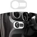 RT-TCZ for Jeep JL Headlight Switch Button Trim Cover White for Jeep Wrangler JL JLU Gladiator JT 2018-2024 White Interior Accessories (White)