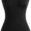 DANSHOW Tank Leotards for Women Dance Ballet Adult Gymnastics (Medium, Black)