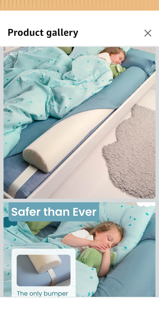 BANBALOO | Bed Bumper for Toddlers 53" | Bed Rails for Queen, King, Twin, Full-Size Bed | Toddler Bed Bumper | Bumpers for Bed | Bed Rail for Toddlers | Bed Barrier for Toddler | Foam BumperAmazon's Choice
