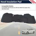 Hood Insulation Pad Fit for Honda Civic 9th Gen MK9 FB1 Sedan 2012 2013 2014 2015, Engine Bay Heat Liner Shield Hood Silencer Panel Thermal Barrier Waterproof Fireproof Cotton Pad Mat