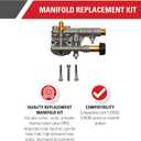Simpson Cleaning 7108366 Manifold Replacement Kit for OEM Technologies 510020 and 520006 Axial Cam Pressure Washer Pump, Multi