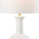 JONATHAN Y JYL6208A Brussels 27" Ceramic/Metal LED Table Lamp Contemporary Transitional Bedside Desk Nightstand Lamp for Bedroom Living Room Office College Bookcase LED Bulb Included, White