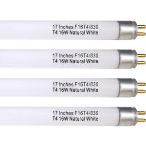 F16T4 17 Inch Fluorescent Light Bulb 16W for Furnlite FC 952, T4 16 Watt Fluorescent Tube for Westek 20125 FA200WBC, Warm White G5 Base 4 Pack