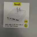 BUDI Flat USB C Wall Charger, 34W 4-Port Slim USB Wall Charger, Fast Charging Block with 20W Port Power Delivery and Dual Type-C for iPhone 16/15/14/13/12/11/Pro Max/XS/XR/8/7,Tablets