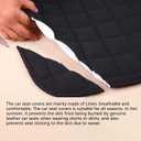Suninbox Linen Seat Cover for Car,Bottom Seat Covers for Trucks,Car Seat Pad,Seat Cushion Breathable Ventilated Front Seat Only[Black]