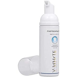 V-White Foam Teeth Whitening Toothpaste - Organic Toothpaste Fluoride Free, Alcohol Free, pH Balanced - Deep Cleansing, Stain Removal, Travel Friendly, for Kids & Adults (Large, Natural) (1.69 Ounce (Pack of 1))