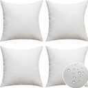 Home Brilliant White Pillow Shams Decorative Pillow Covers Outdoor for Patio Bench Garden Farm Throw Pillow Covers 20x20, 50cm, 4 Pieces, White