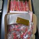 Motiskyy 50 Set Graduation Gifts Party Favor, Class of 2026 Graduation Gifts Bulk Include Ballpoint Pens Positive Cards Acrylic Keychains with Tassel for Middle Senior School Party Supplies (Red)