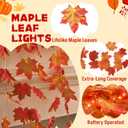 JOYIN Thanksgiving Decorations Branch Light with Maple Leaves, Total 21.3FT Fall Leaves Decor String Lights, Thanksgiving Maple Leaf Decorative Lights for Home, Indoor, Outdoor, Party Supplies
