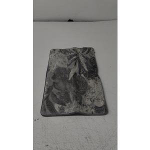 Yangest Grey Leaf Rectangle Pillow Cover Cut Velvet Cushion Cover Luxury Modern Pillowcover for Couch Living Room Bedroom,12x20 Inch