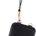 Crossbody Zipper Wallet Phone Case for iPhone 14 Pro Max, Premium Vegan Leather RFID Blocking Card Slot Holder Case with Removable Crossbody/Wrist Strap-Black