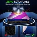 4 x IMBZBK [Auto-Dust Removal] Colorful Privacy Screen Protector for iPhone 17 Pro [Private] Accessories, 3 Pack Anti Spy Anti-Blue Light Tempered Glass, Briliant Gradient Purple