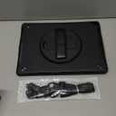 Case for iPad Pro 12.9 2nd Generation 2017 & 2015 1st Generation, Heavy Duty Rugged TPU Protective Cover with Screen Protector- Stand + Handle Hand & Shoulder Strap + Pencil Holder- Black