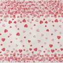 Larponder Happy Mother's Day Place Mats, Pink Love Heart Pattern Table Decor, Fabric with Wrinkle Resistant, for Anniversary Wedding Home Party Indoor Outdoor Decoration (12x18 Inches Set of 4)