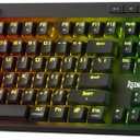 Redragon K580 PRO Wireless RGB Gaming Keyboard, 3-Modes 104 Keys Mechanical Keyboard w/Hot-Swap Socket, Dedicated Media Controls & Onboard Macro Recording, Linear Red Switch