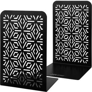 Book Ends for Heavy Books- Bookends for Shelves-Heavy Duty Bookends-Cute Decorative Metal Bookends for Home or Office Use -Hold Books Neat and Organized While Matching Your Dcor