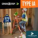Louisville Ladder 4-foot Fiberglass Cross Step Ladder, 300-Pound Load Capacity, Type IA, FXS1504