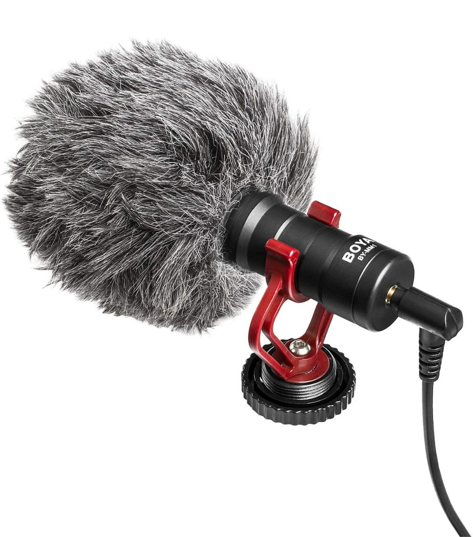 Universal Camera Microphone Super-Cardioid Shotgun Microphone with Shock Mount for Camera, Consumer, Camcorder iPhone, Android Smartphones