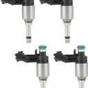 SCITOO Fuel Injectors Automotive Engine 6 Holes 4Pcs Replacement For Hyundai For Accent 2012-2017, For Hyundai For Tucson 2016-2018, For Kia For Rio 2012-2017, For Kia For Soul 2012-2017