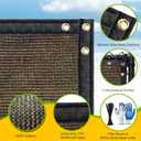 Privacy Fence Screen,with Gloves, 4X50FT Heavy Duty 220GSM 98% Blockage Privacy Screen Fence for Outdoor Wall Garden Yard Backyard (Brown)